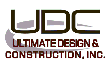 UDC Ultimate Design & Construction, Inc. logo showcasing the company name with stylized text and a swoosh graphic.